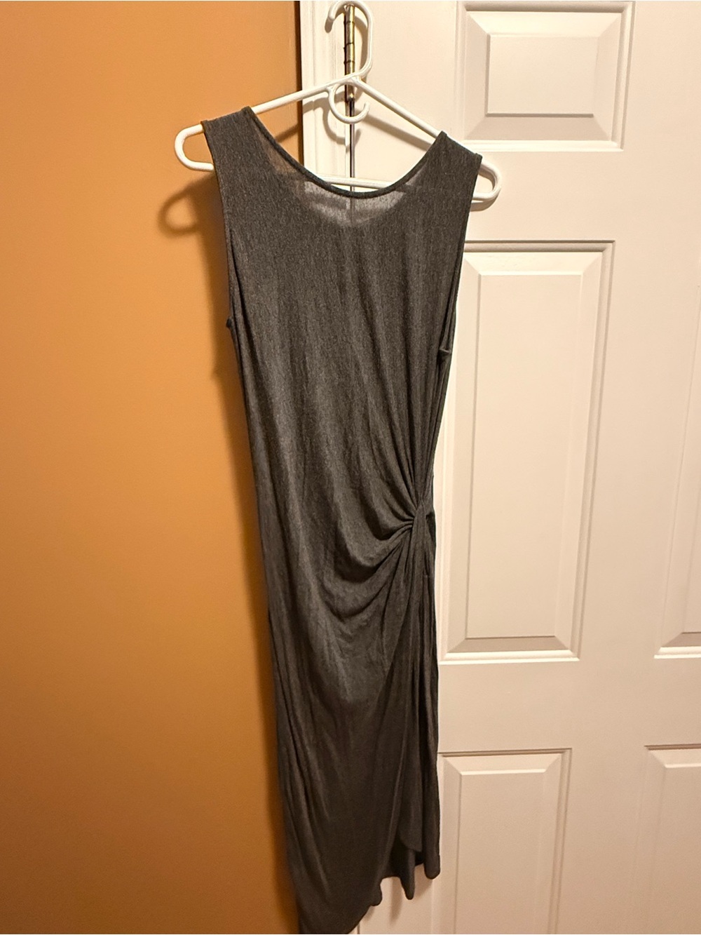 Stella Luce Charcoal Twist-Side Maxi Dress